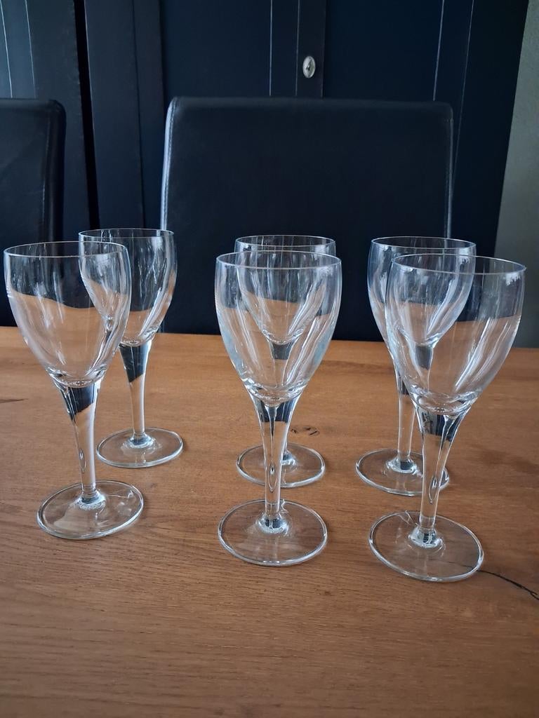 LUIGI BORMIOLI - 6 port/sherry glazen Michelangelo collectie, Verzamelen, Glas en Borrelglaasjes, Ophalen of Verzenden, Zo goed als nieuw