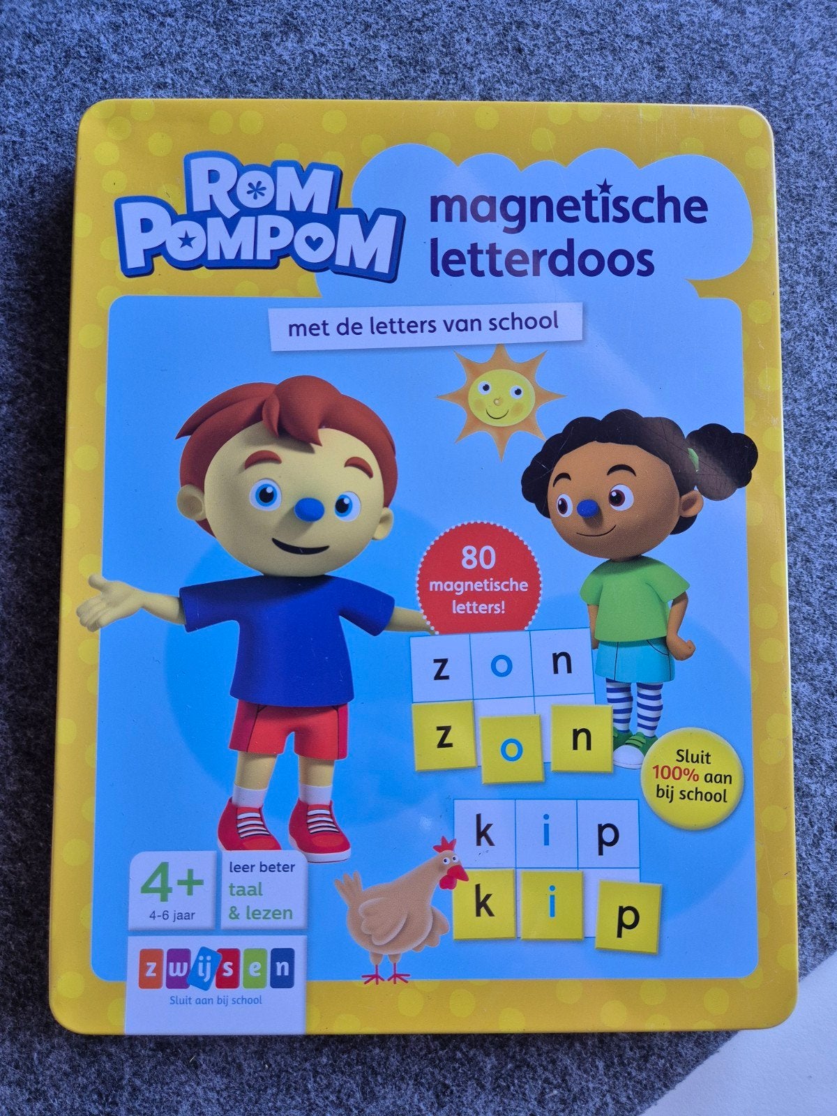 Rom Pom Pom Magnetische Letterdoos - Taal & Lezen, Kinderen en Baby's, Speelgoed | Educatief en Creatief, Ophalen of Verzenden