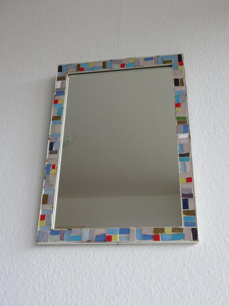 vintage mozaïek spiegel, Minder dan 50 cm, Gebruikt, Ophalen of Verzenden, Minder dan 100 cm