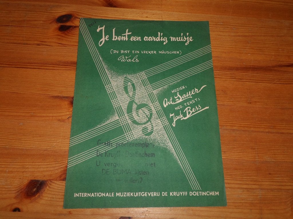 Je bent een aardig muisje - sauer / jakob / bess, Gebruikt, Gitaar, Ophalen of Verzenden, Artiest of Componist