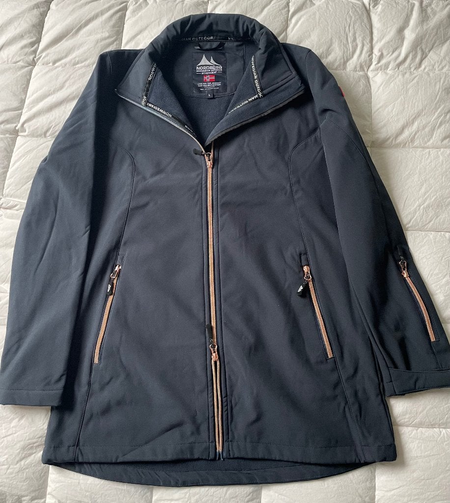 Noorderg Dames softshell jas, Blauw, Maat 42/44 (L), Nieuw, Nordberg