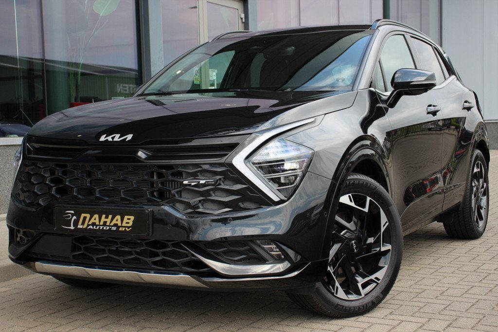 Kia Sportage 1.6 T-GDi Hybrid GT-PlusLine AWD | 265PK | PHEV, Auto's, Kia, Gebruikt, 4 cilinders, Zwart, Bedrijf