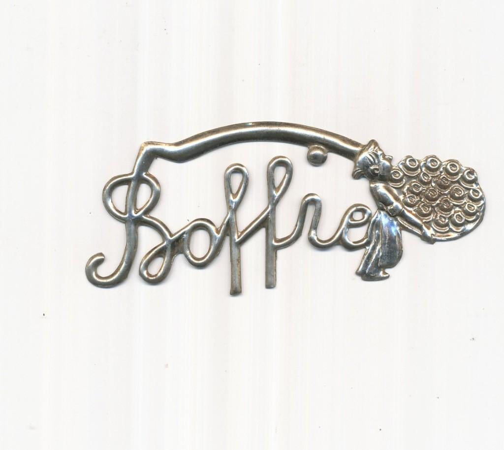 Boffie Albert Heijn Metalen Reclame-Embleem (Jaren '30/'50), Ophalen of Verzenden, Zilver, Overige materialen