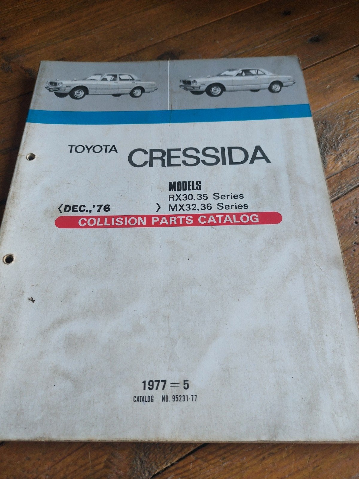 PLAATWERKPARTSCATALOGUS TOYOTA CRESSIDA RX30,35 MX32,36, Ophalen of Verzenden