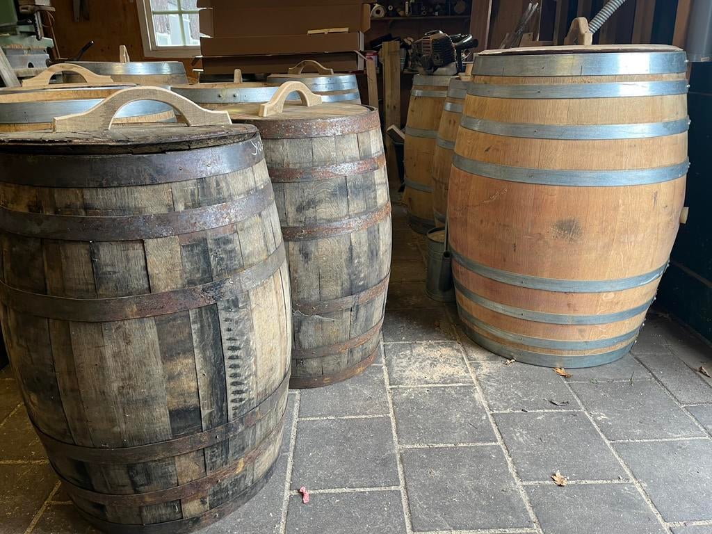 Regenton eiken wijnvat whiskyvat wateropvang natuurlijk, Gerard Krale, Nieuw, Ophalen of Verzenden, Info@gkrale.nl