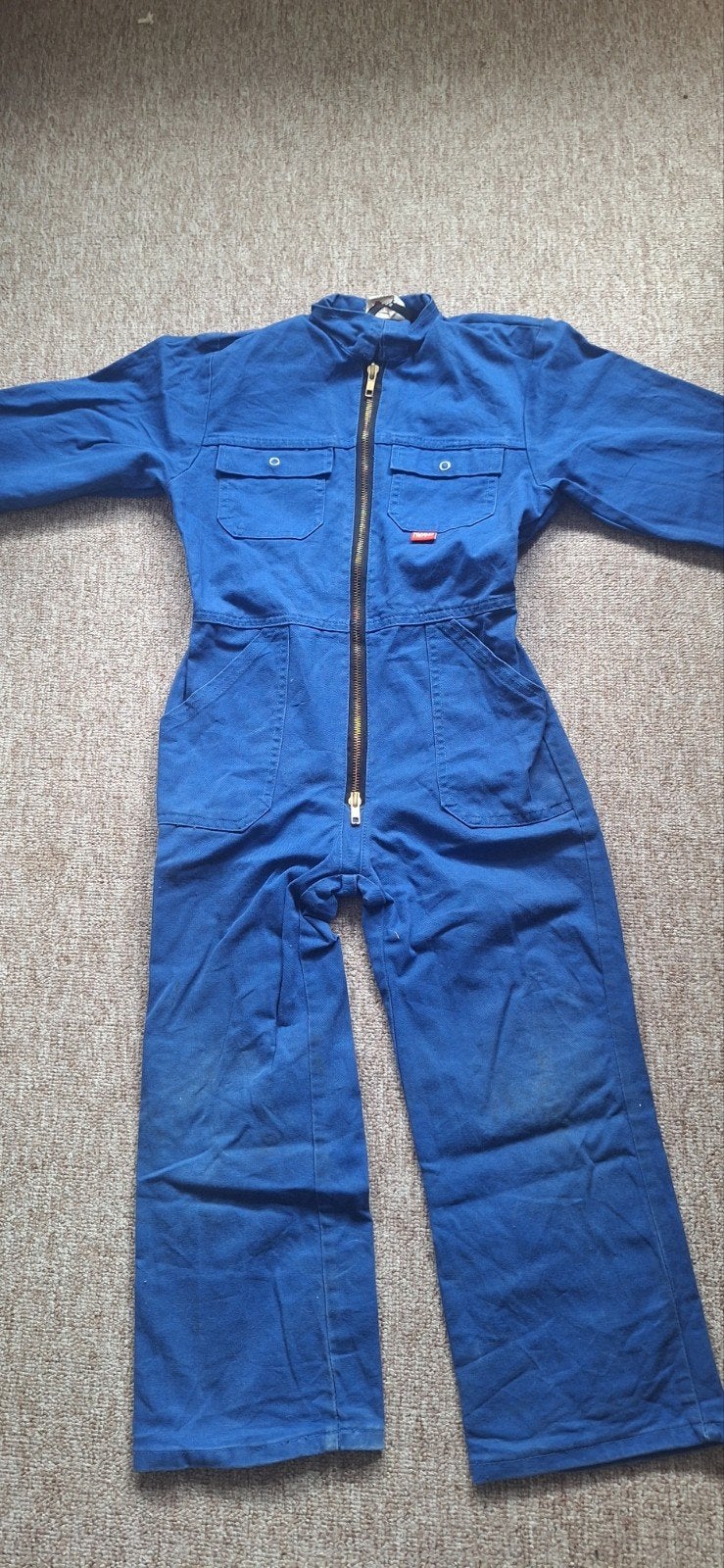 Overall blauw - maat 122, Tuin en Terras, Werkkleding, Ophalen of Verzenden, Gebruikt, Overall