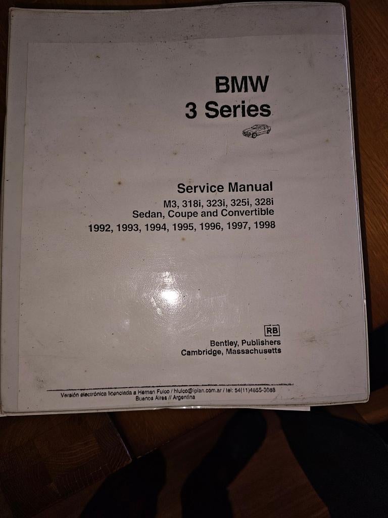 BMW E36 service manual, Ophalen