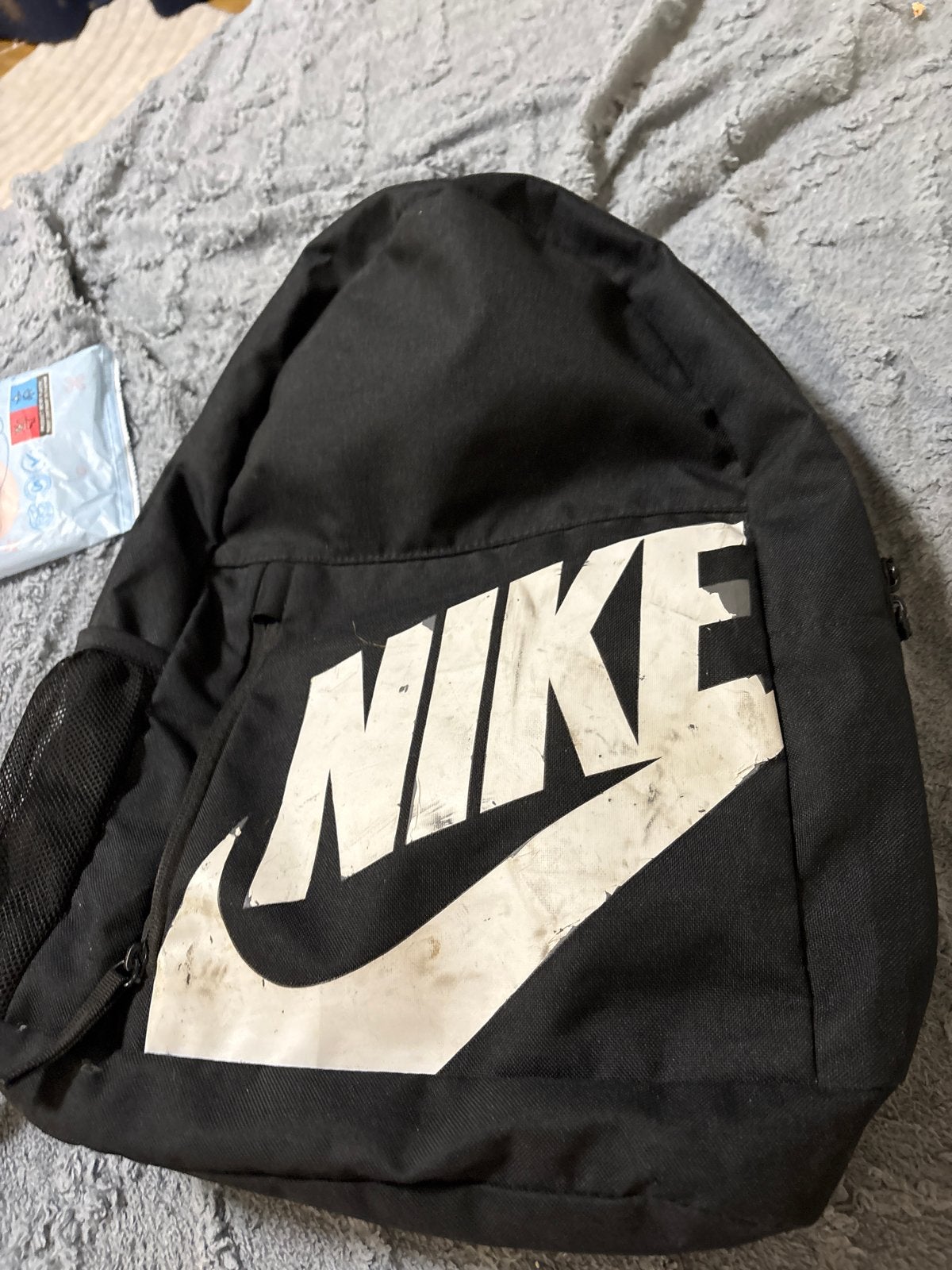 Nike tas (echt) met fleshouder, voorkant vies, Ophalen of Verzenden, Gebruikt, Overige merken