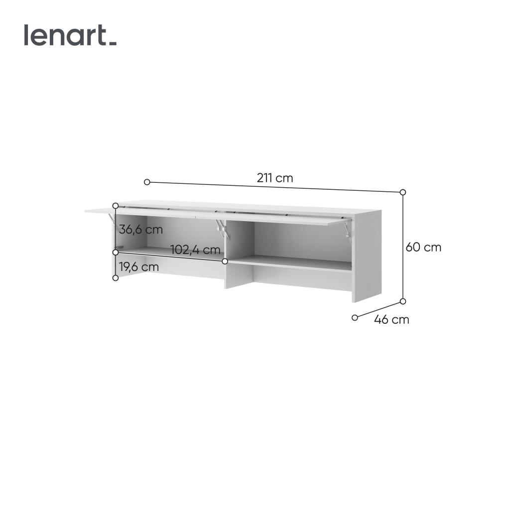 Concept opzetkast (60 cm hoog) - Wit, Huis en Inrichting, Slaapkamer | Bedden, Niet ingevuld, Niet ingevuld, Niet ingevuld
