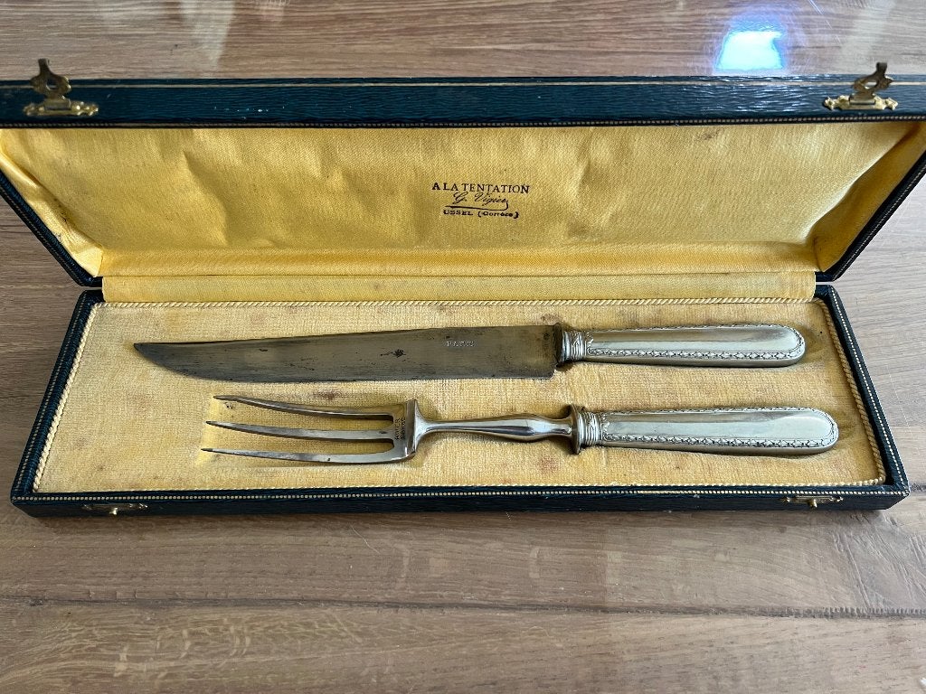 Antiek Trancheerbestek in originele doos - G. Vigier Paris, Ophalen of Verzenden