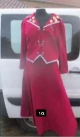 Prachtige Prinses Carnaval - Lange Rok met Vest - volwassene, Maat 38/40 (M), Carnaval, Ophalen of Verzenden, Zo goed als nieuw