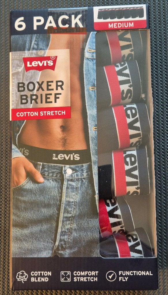 Levi's 6-pack boxershorts maat M, Kleding | Heren, Ondergoed, Verzenden, Zwart, Levi’s, Boxer