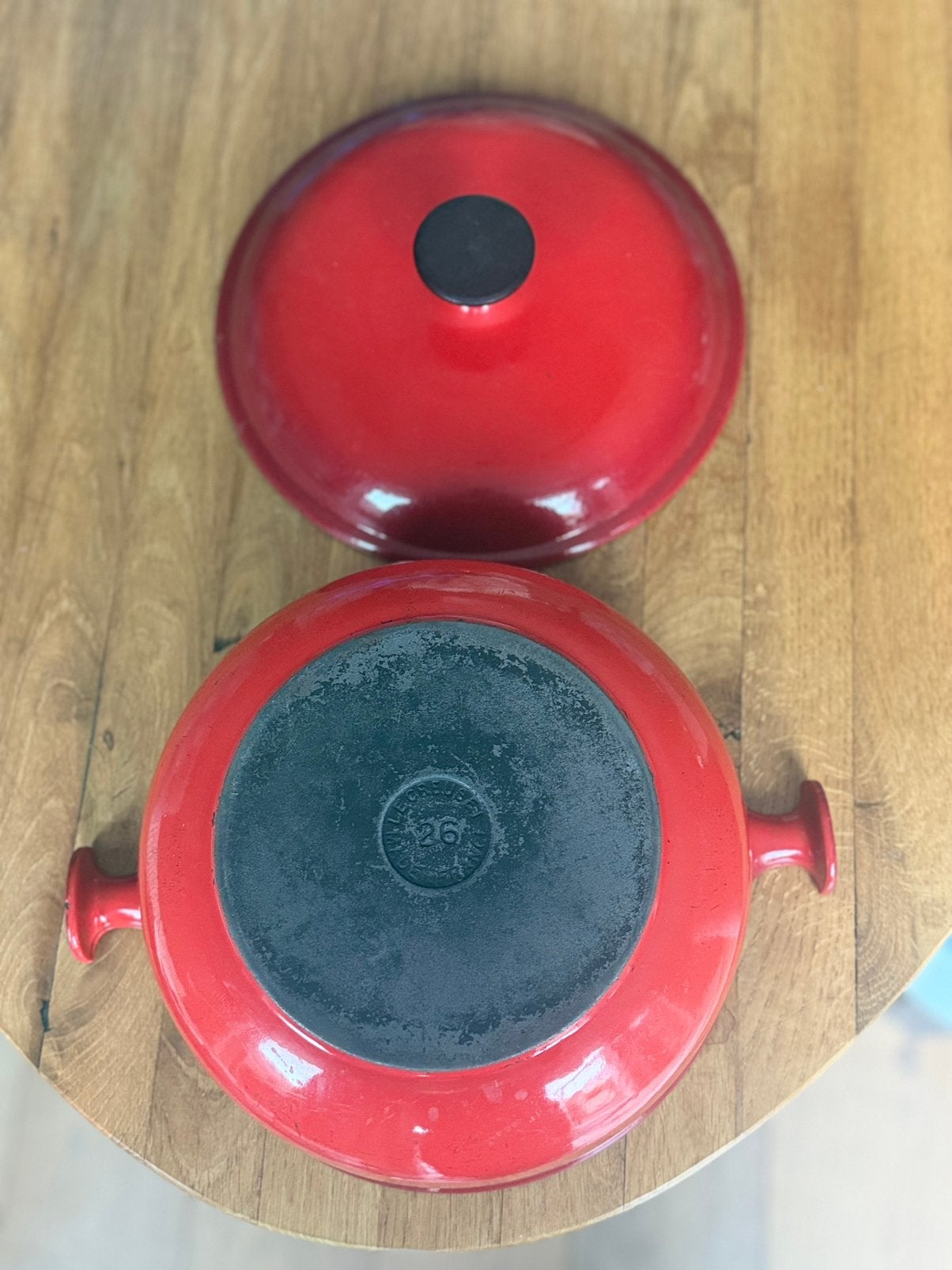 Le Creuset pan, Huis en Inrichting, Keuken | Potten en Pannen, Ophalen, Gebruikt, Gietijzer, Le Creuset