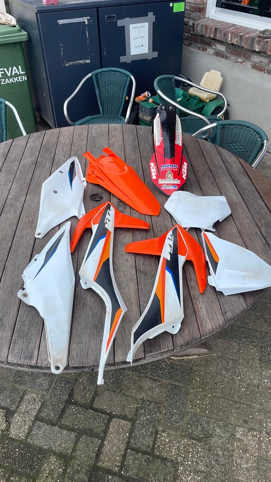 Kappenset ktm 125/250/450, Ophalen