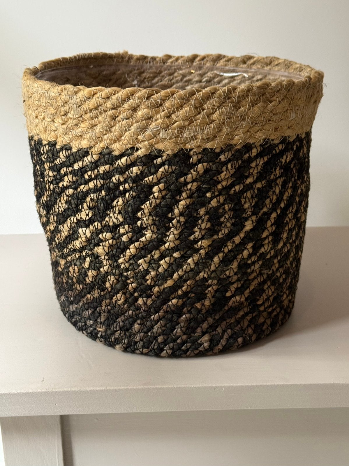 Rieten plantenmand., Ophalen of Verzenden, Rond, Minder dan 30 cm