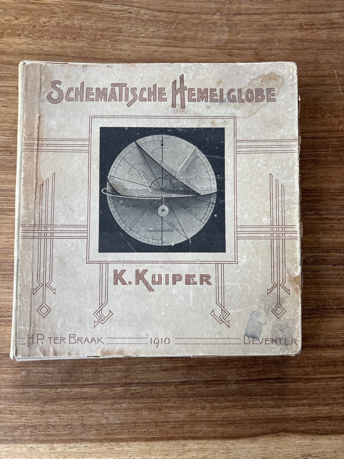 Zeldzame Schematische Hemelglobe K. Kuiper 1910 - Compleet, Ophalen of Verzenden