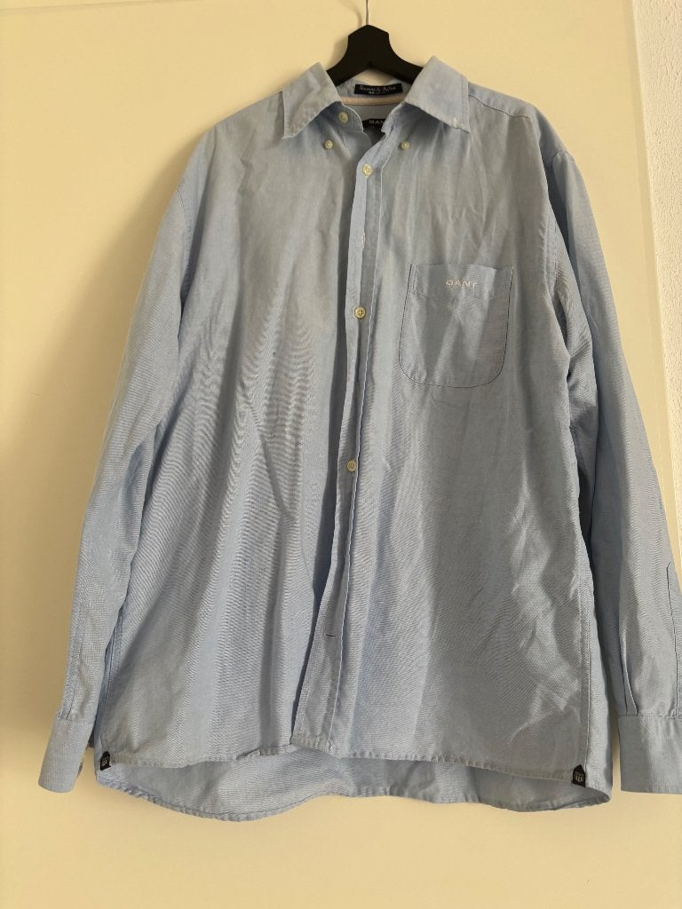 Kleding, Kleding | Heren, Overhemden, Blauw, GANT, Ophalen of Verzenden, Zo goed als nieuw