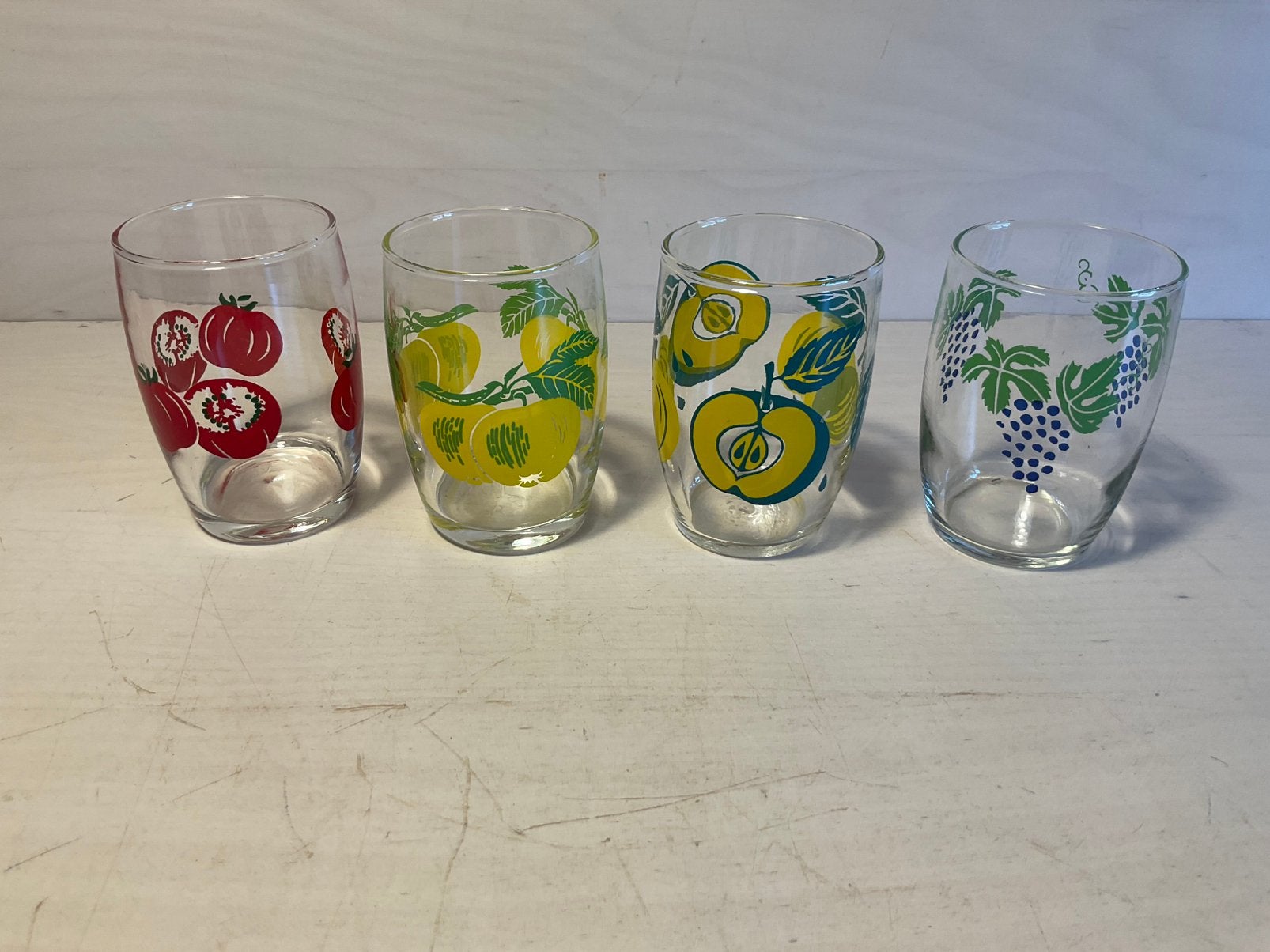 Vintage sapglaasjes hoogte 8 cm, Ophalen of Verzenden, Zo goed als nieuw, Overige stijlen, Kop(pen) en/of Schotel(s)