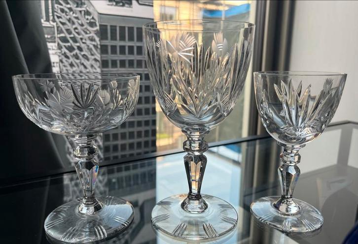American Brilliant Period (1876-1915) Cut Crystal Compote., Antiek en Kunst, Antiek | Glas en Kristal, Ophalen of Verzenden