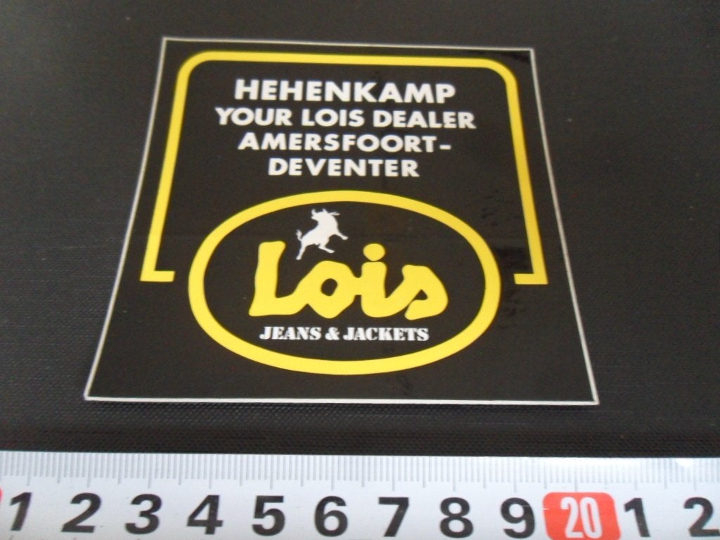 sticker LOIS jeans & jackets hehenkamp amersfoort deventer *, Verzamelen, Ophalen of Verzenden, Zo goed als nieuw