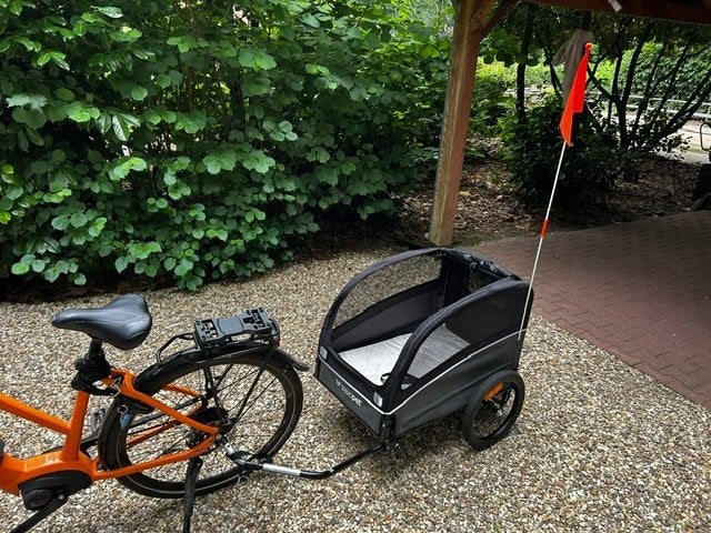 hondenfiestkar - 1 keer gebruikt !!, Dieren en Toebehoren, Honden-accessoires, Ophalen, Zo goed als nieuw, Hondenfietskar