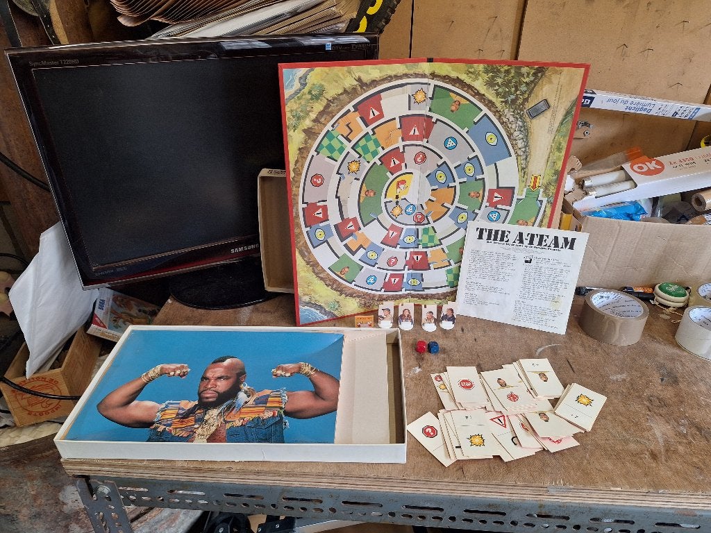 Vintage Parker bordspel A-Team Mr T BA Baracus 1980's, Ophalen of Verzenden, Gebruikt
