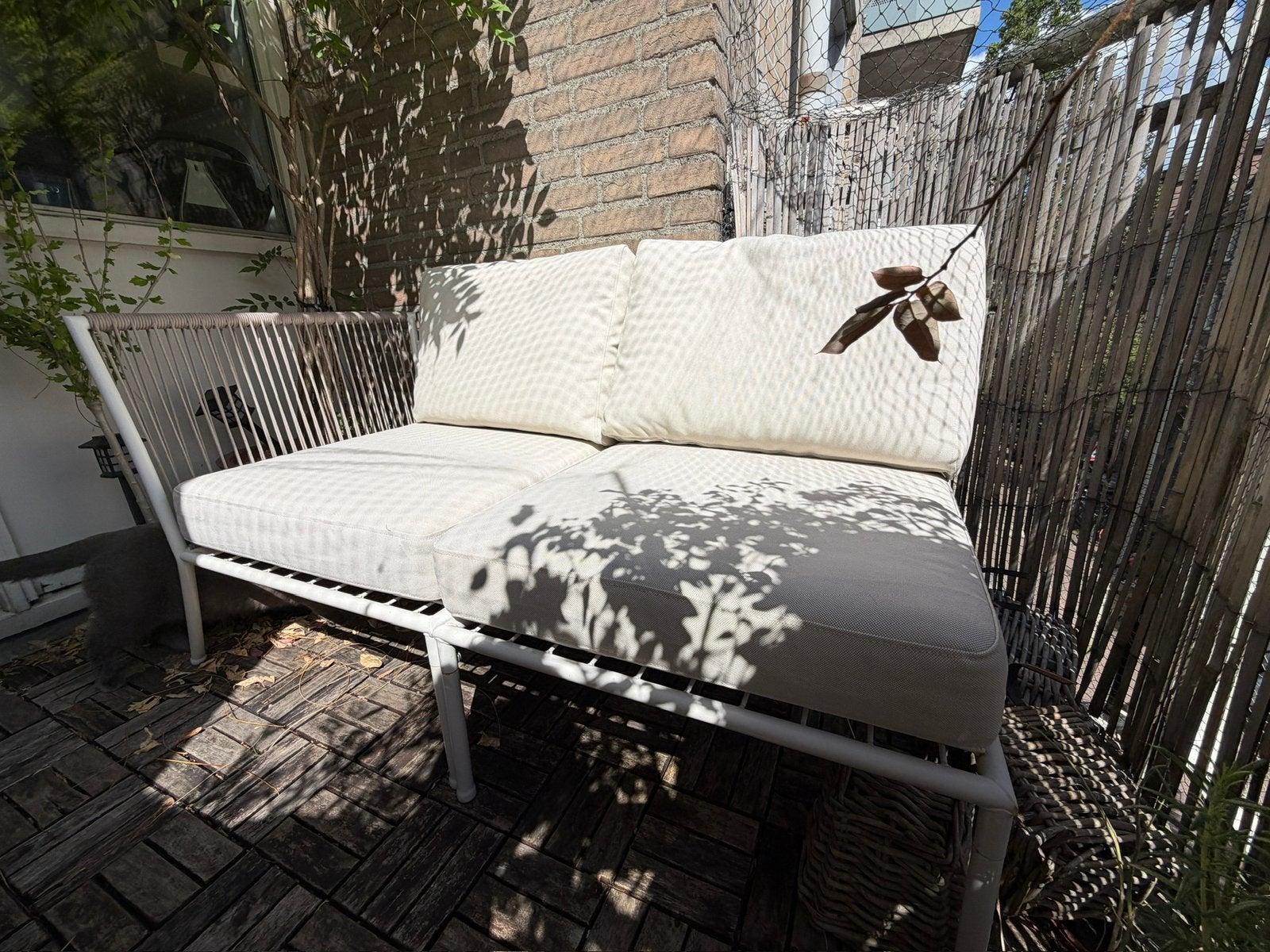 Tuin bank set incl kussens, Ophalen, Zo goed als nieuw