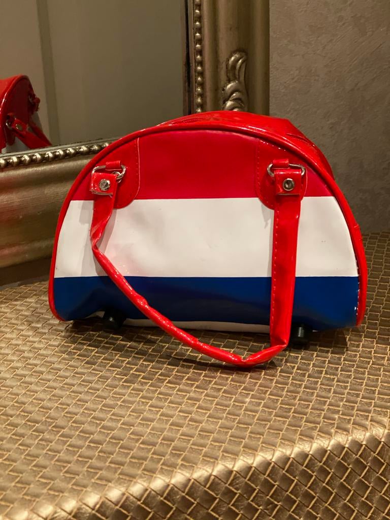 Koningsdag tasje rood wit blauw, Sieraden, Tassen en Uiterlijk, Tassen | Damestassen, Ophalen of Verzenden, Gebruikt, Rood, Handtas