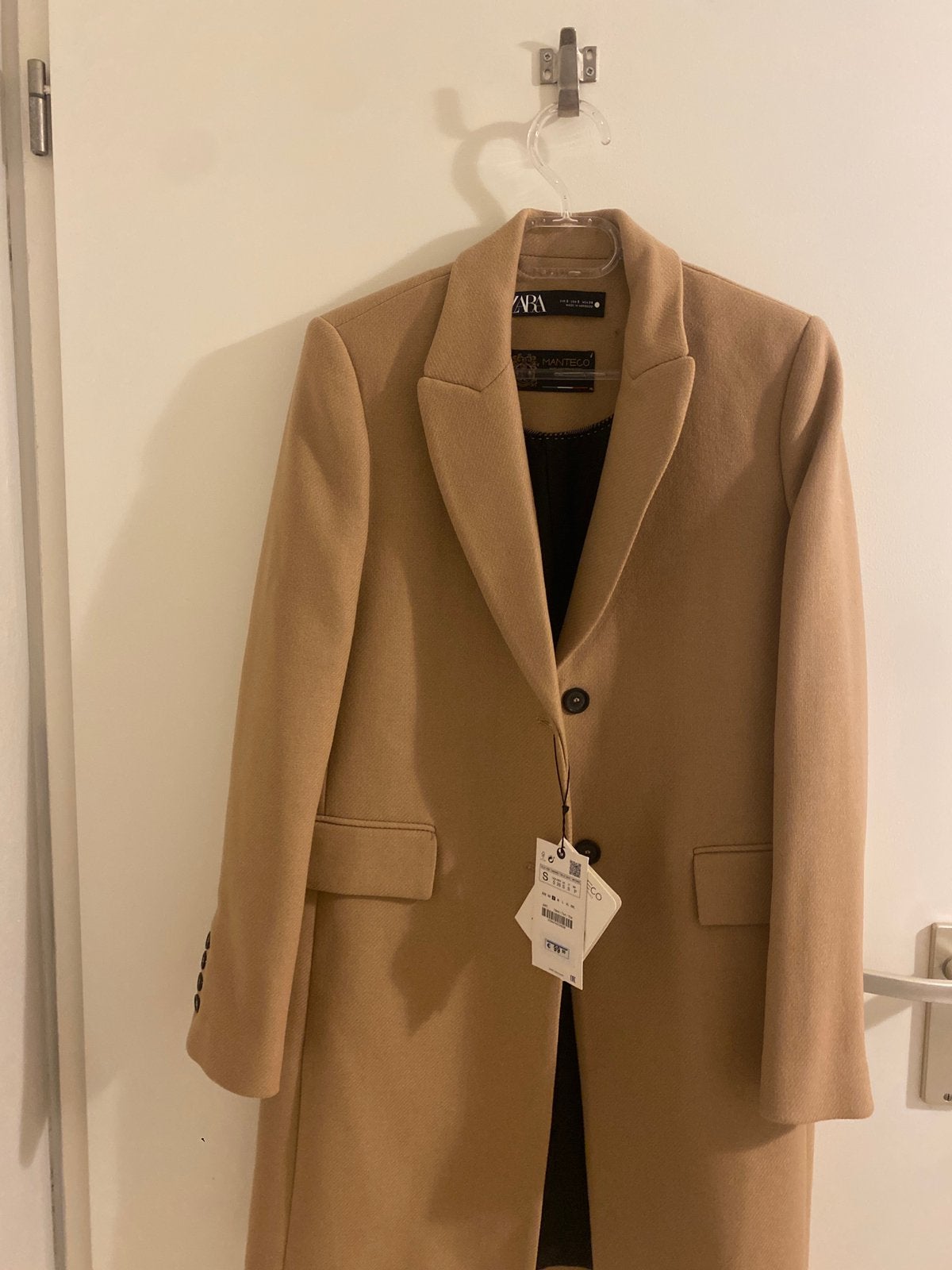 Zara mantel maat s, Ophalen of Verzenden, Nieuw, Maat 36 (S), Beige