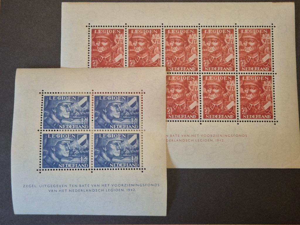 Nederland NVPH V402 & V403 "Legioenblokken" 1942 Postfris, Postzegels en Munten, Ophalen of Verzenden, Na 1940, Postfris