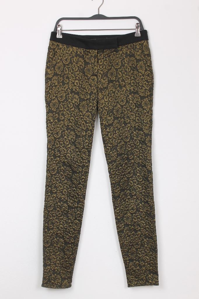 Lente! Gouden pantalon van COREL maat M, Kleding | Dames, Broeken en Pantalons, Zo goed als nieuw, Maat 38/40 (M), Overige kleuren