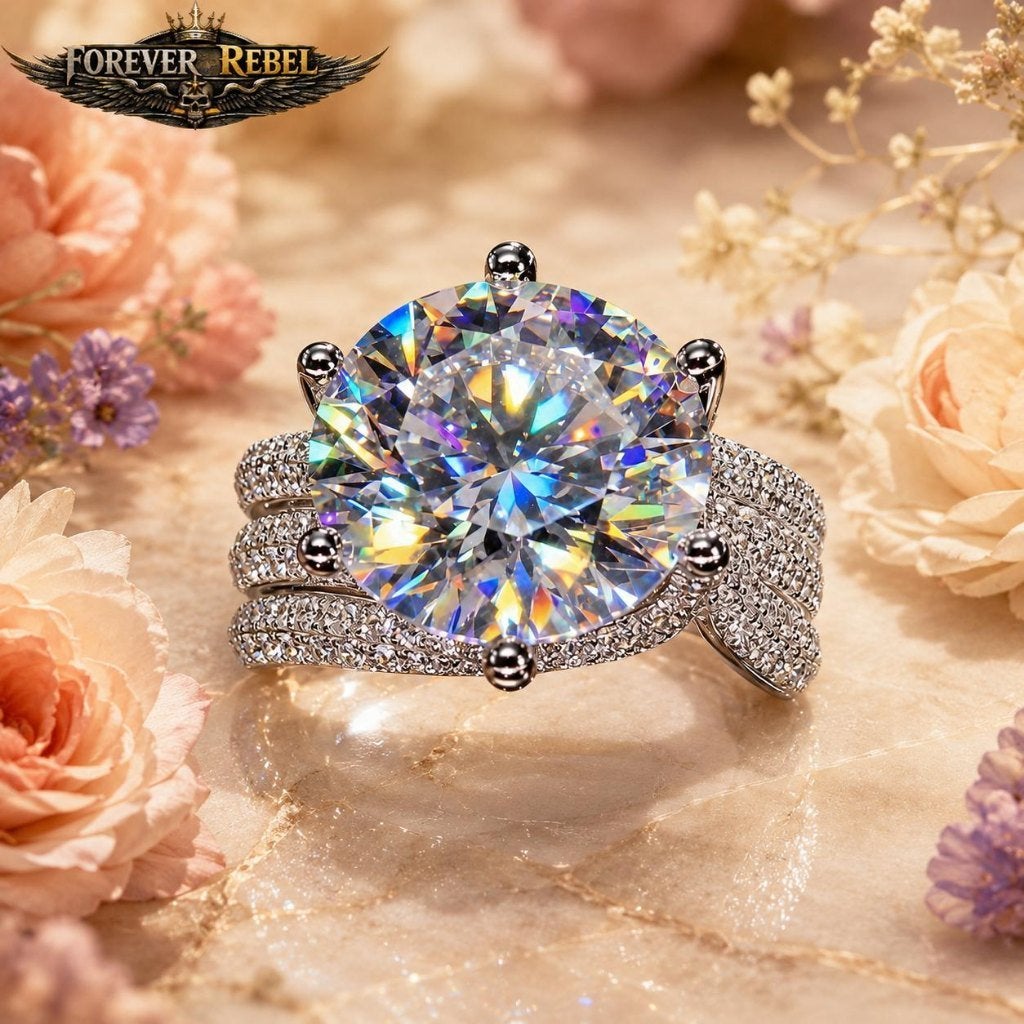 Moonfire 925 Zilver 3 of 5 Karaat Moissanite - Diverse maten, Foreverrebelmail@pm.me, Verzenden, 17 tot 18, Met edelsteen