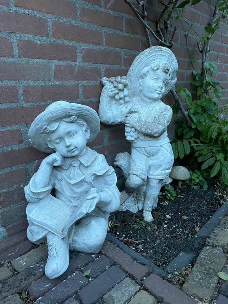 Tuinbeelden 2 stuks, Tuin en Terras, Ophalen of Verzenden, Gebruikt