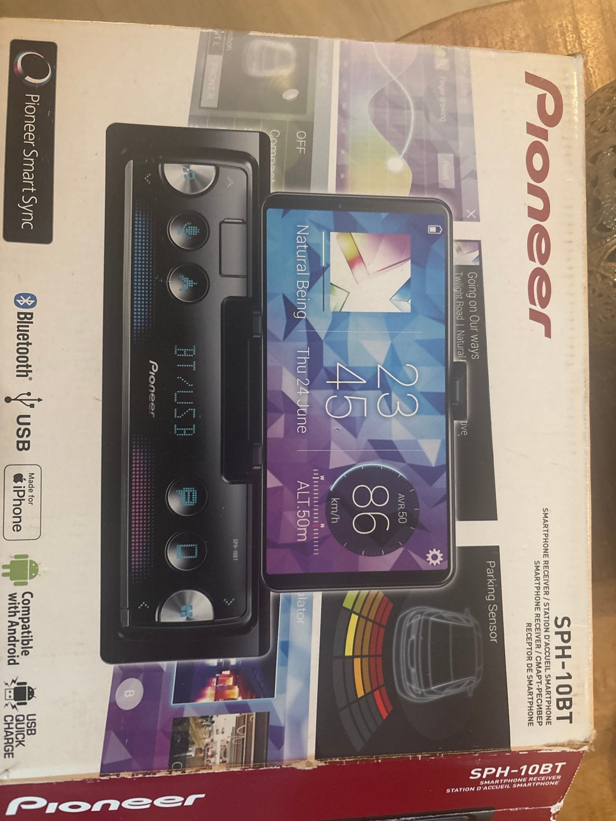Pioneer SPH-10BT Smart Sync Autoradio Bluetooth USB, Ophalen of Verzenden, Gebruikt