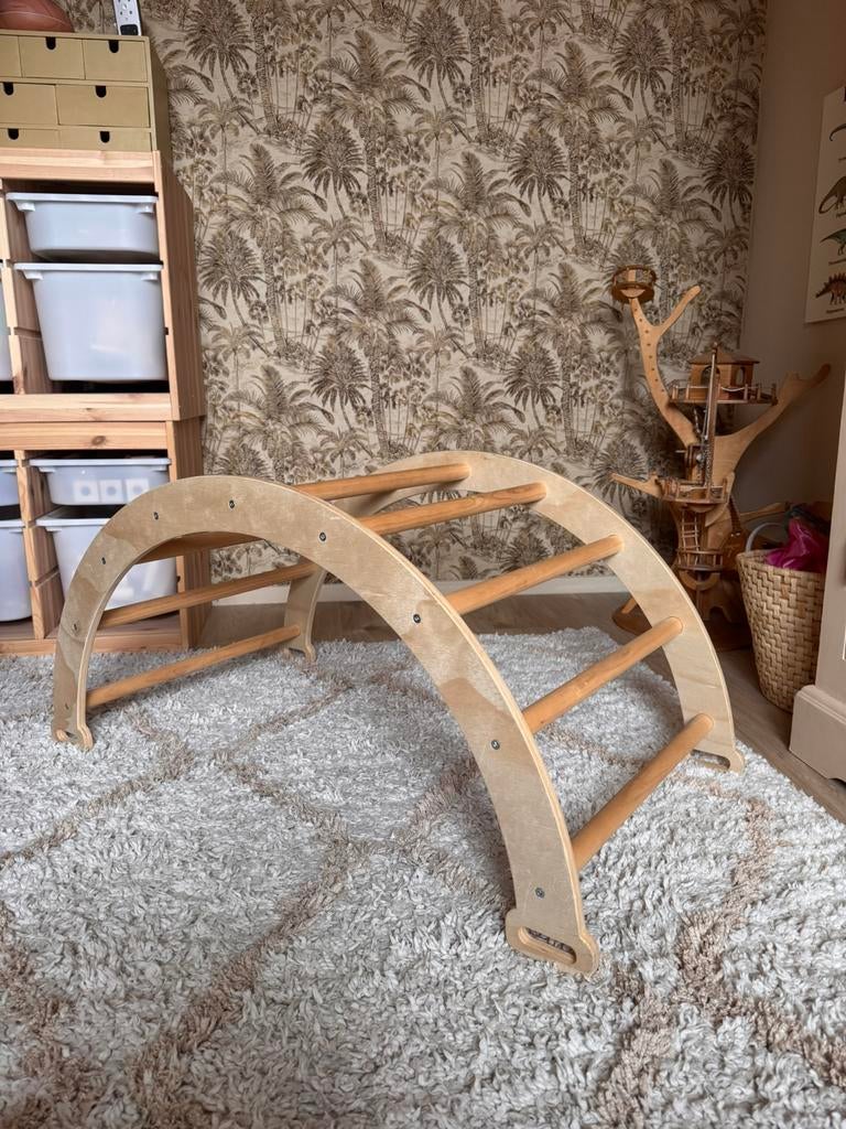 Houten klimboog klimrek open einde speelgoed, Kinderen en Baby's, Speelgoed | Houten speelgoed, Ophalen, Gebruikt