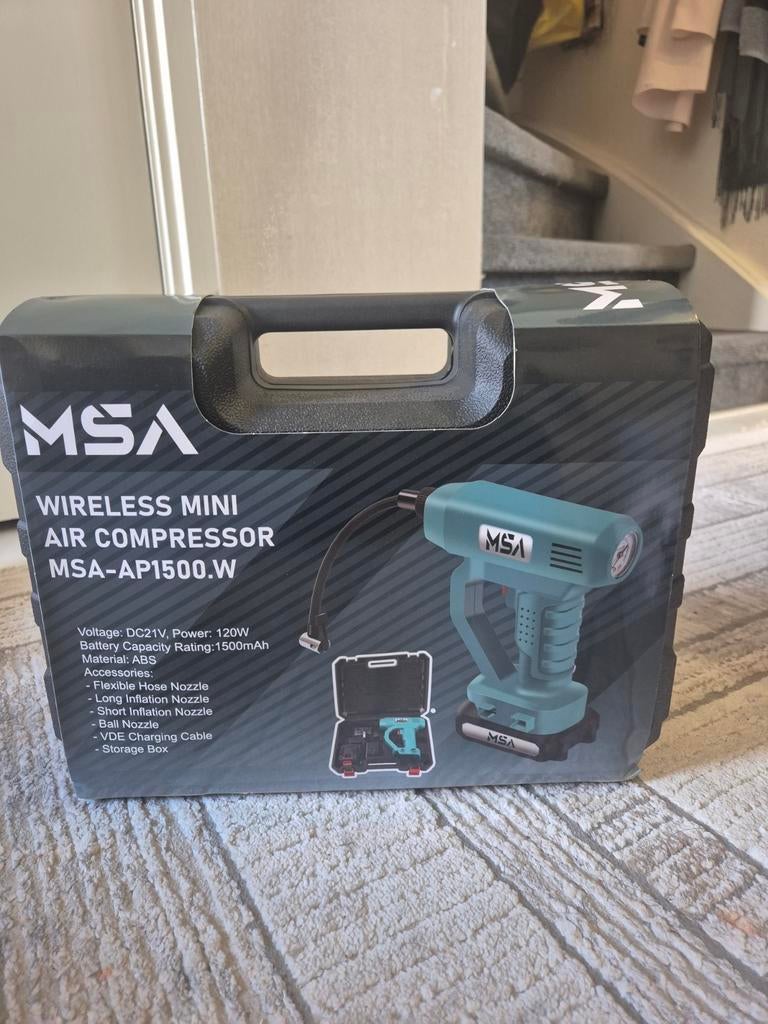 Nieuwe MSA Draadloze Mini Luchtcompressor MSA-AP1500.W, 6 tot 10 bar, Nieuw, Ophalen of Verzenden, Minder dan 200 liter/min