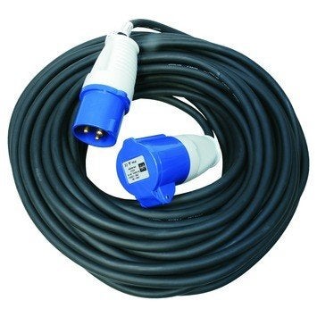 Cee verlengkabel 230V 16A - 25 meter, Caravans en Kamperen, Ophalen, Gebruikt
