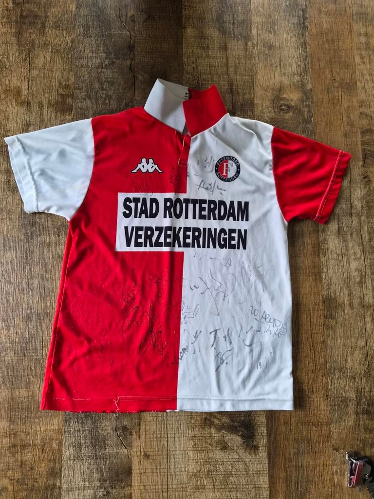 Feyenoord thuisshirt 2000/2001 gesigneerd, Maat XL, Ophalen of Verzenden, Gebruikt, Shirt