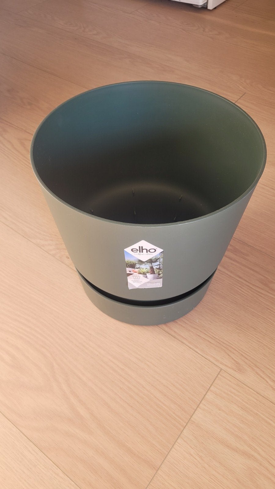 Elho Greenville 30cm pot with reservoir,  never used, Tuin en Terras, Bloempotten, Kunststof, Rond, Nieuw, Minder dan 40 cm