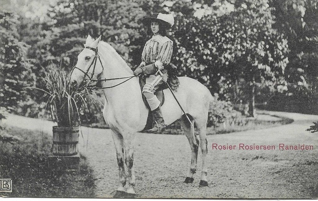 Dame te paard- -Rosier Rosiersen Ranaldan., Ophalen of Verzenden, 1920 tot 1940, Ongelopen, Overige thema's