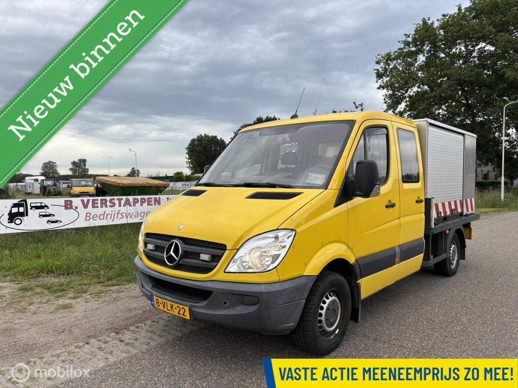 Mercedes Sprinter 313 2.2 CDI 366 DC open laadbak, Auto's, Automaat, Euro 5, Gebruikt, Zwart