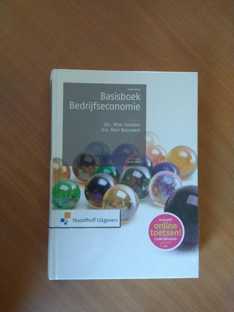 Basisboek Bedrijfseconomie (nieuw) + opgavenboek 10e druk, Ophalen of Verzenden, Nieuw, Economie en Marketing