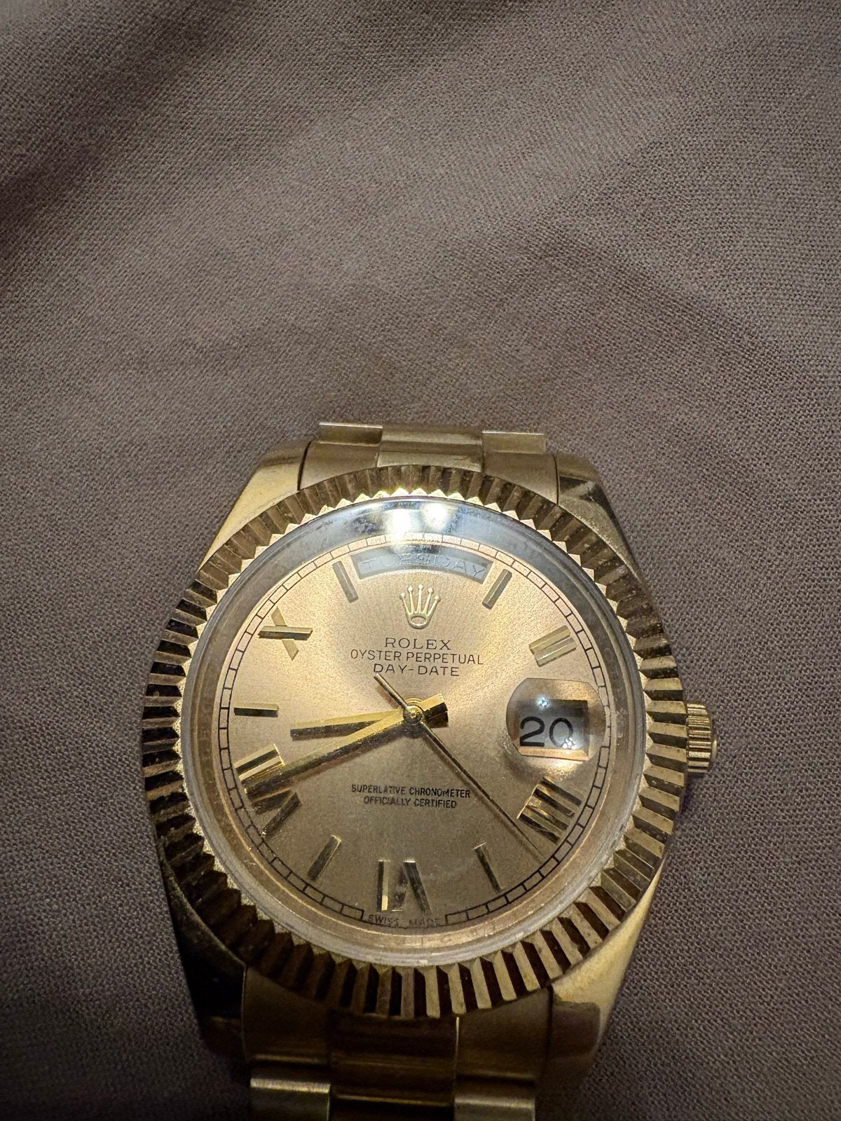 Rolex Oyster Perpetual Day-Date Goud Herenhorloge, Ophalen, Staal, Gebruikt, Rolex