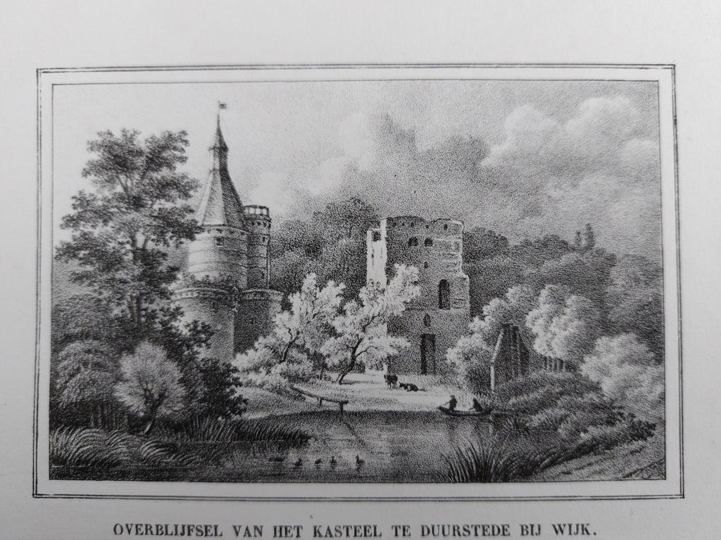 17 / prent van de Overblijfselen kasteel Wijk bij Duurstede, Ophalen of Verzenden