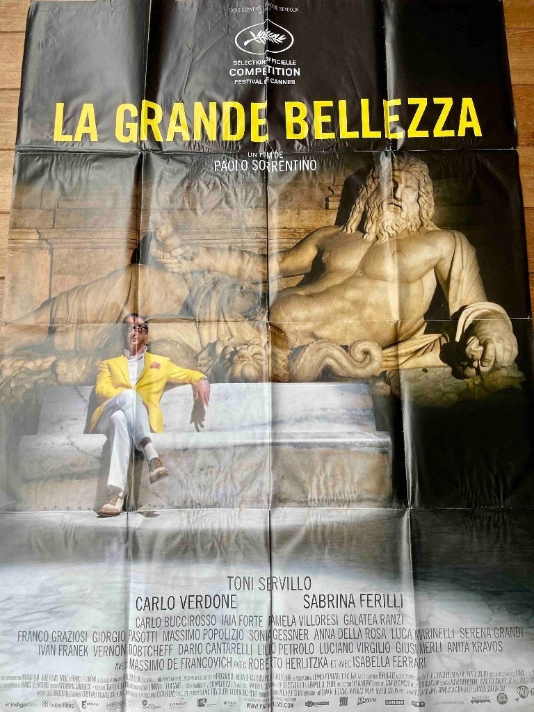 Filmposter La Grande Bellezza, Deurposter of groter, Ophalen of Verzenden, Film en Tv, Rechthoekig Staand