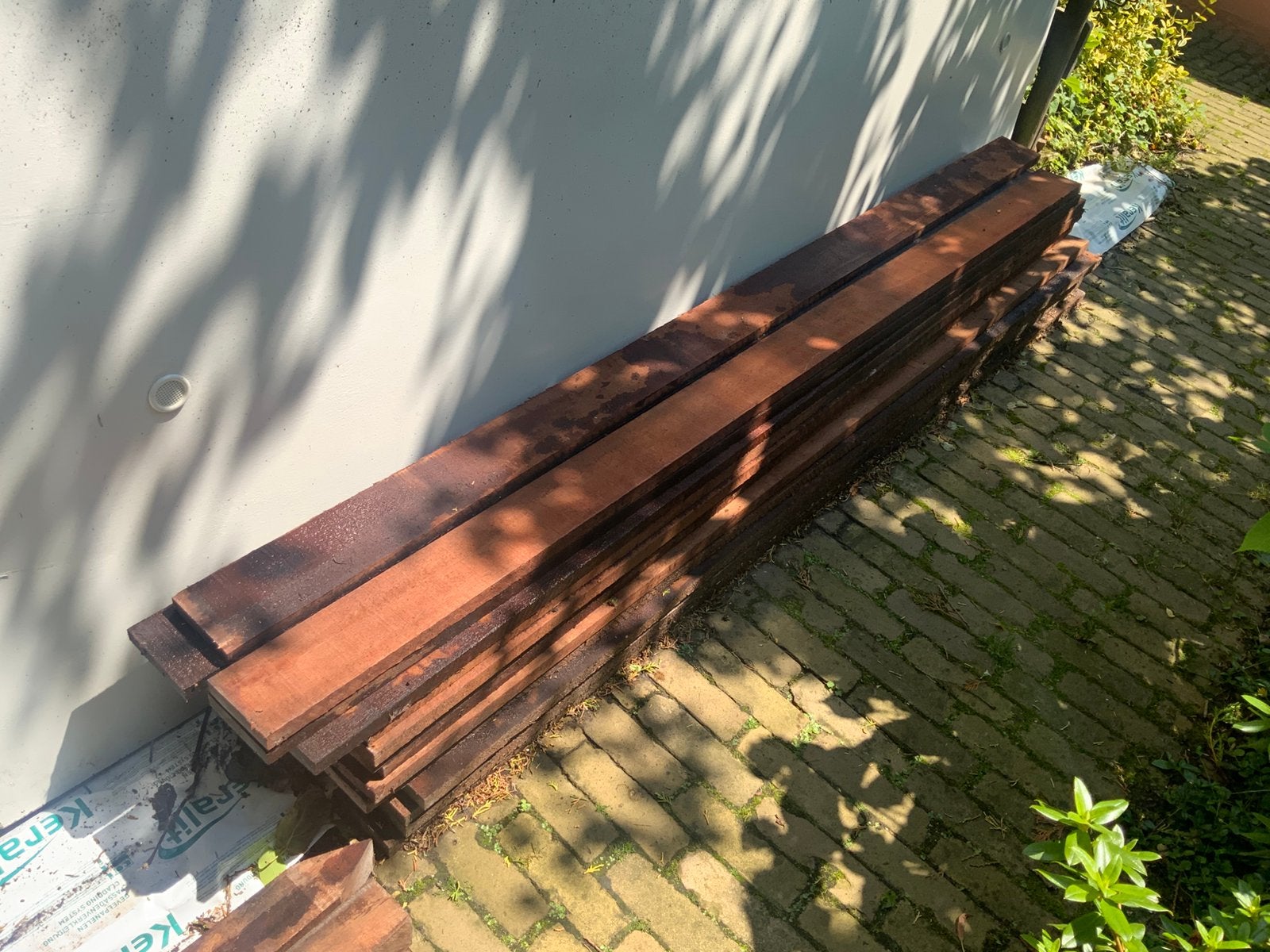 Hardhouten (beschroeiings) planken NIEUW 2 x 10 x 200, Ophalen, Planken, Nieuw, Hardhout