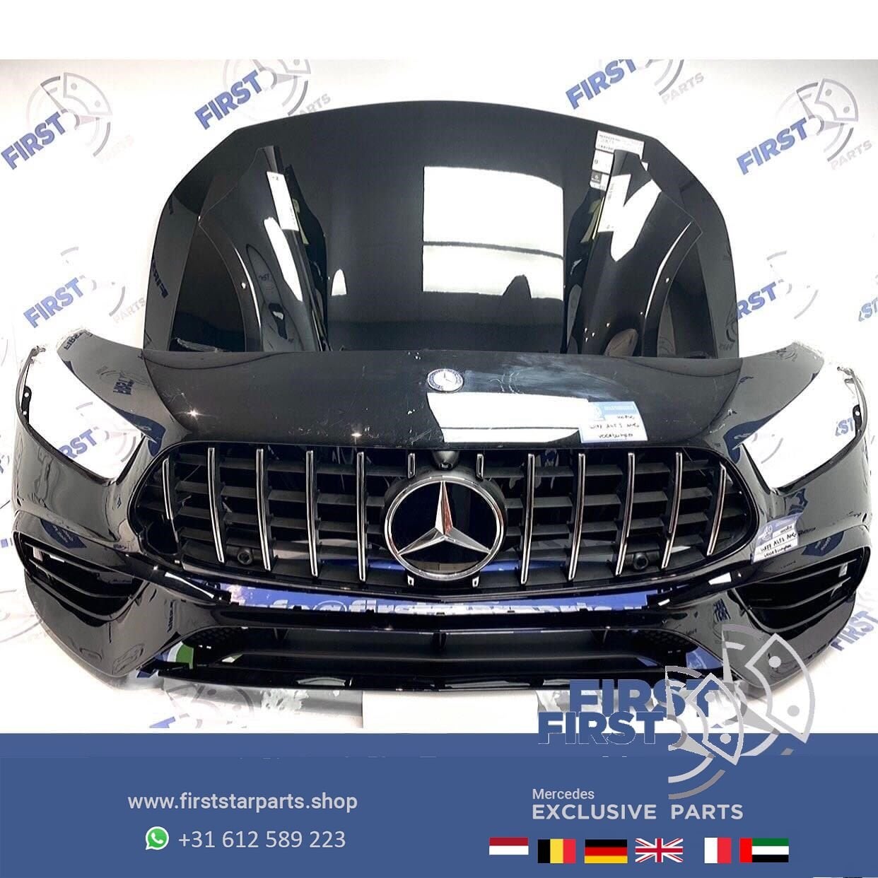 W177 A45 AMG VOORKOP ZWART Mercedes A 45S Klasse 2019-2022 O, Auto-onderdelen, Gebruikt, -, Voor, Ophalen of Verzenden