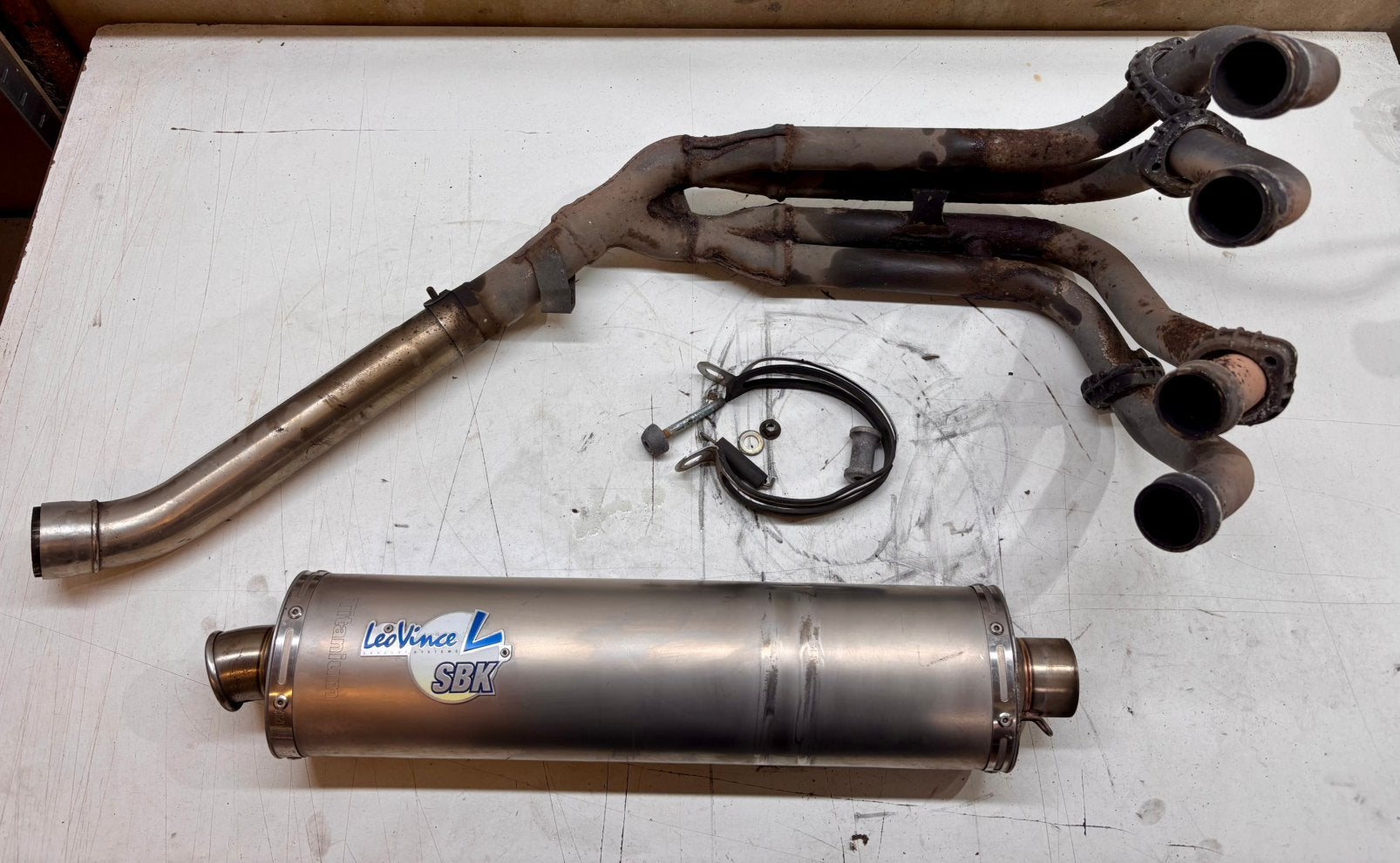 LeoVince SBK Titanium uitlaat Yamaha YZF600R Thundercat, Gebruikt, Ophalen of Verzenden, Thundercat, 600R