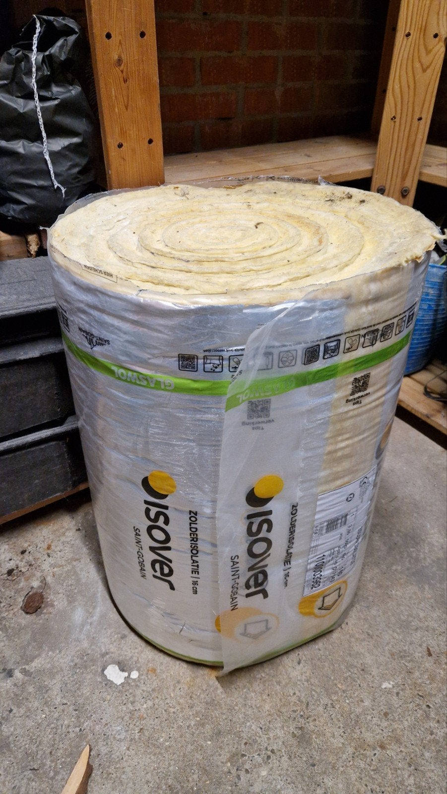 Isover Zolderisolatie Glaswol 16 cm dik, 10 tot 15 m², 12 cm of meer, Nieuw, Glaswol
