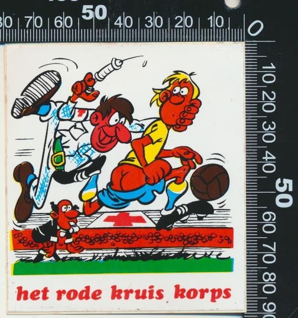 Sticker: Rode Kruis - Het Rode Kruis Korps, Ophalen of Verzenden, Zo goed als nieuw, Bedrijf of Vereniging